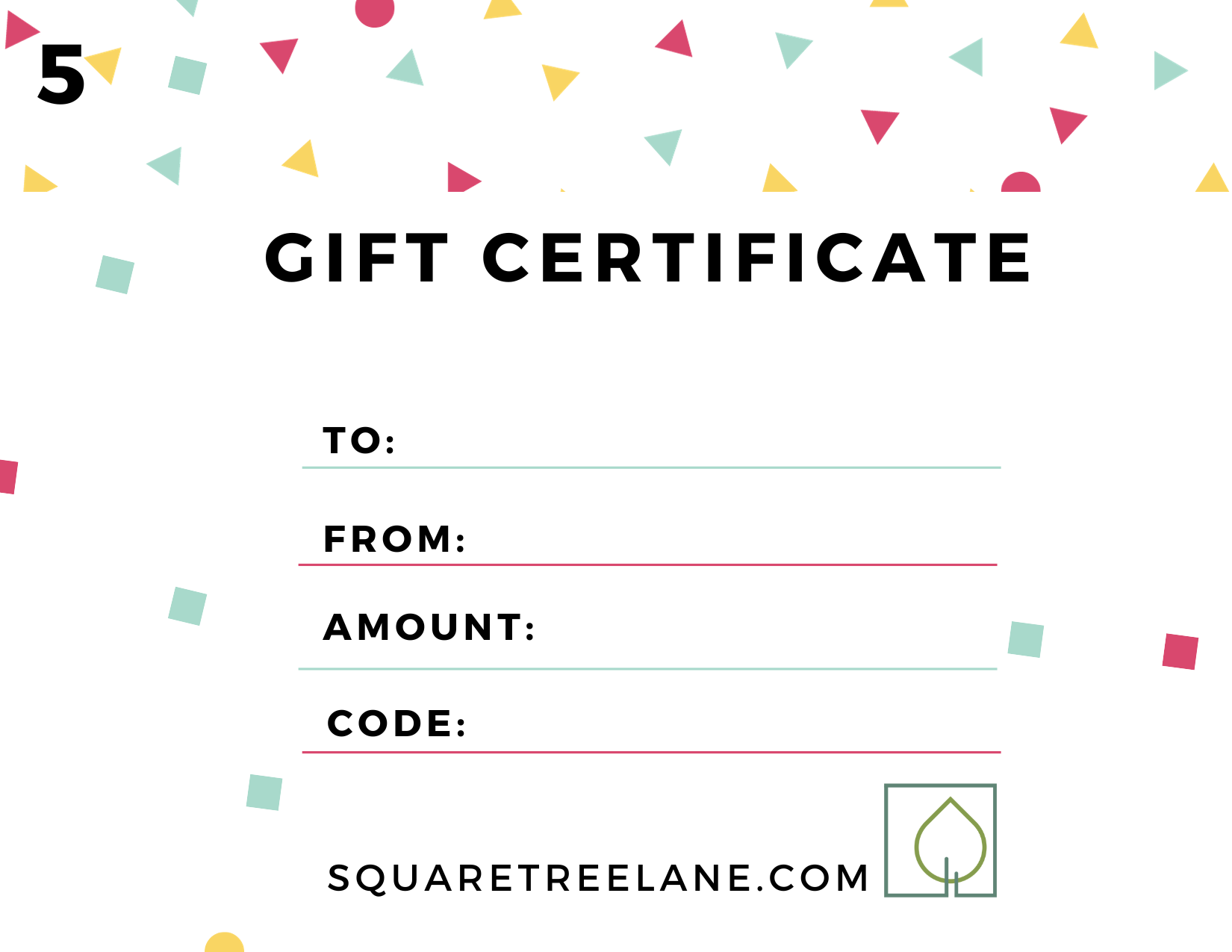 Square Tree Lane Gift Cards