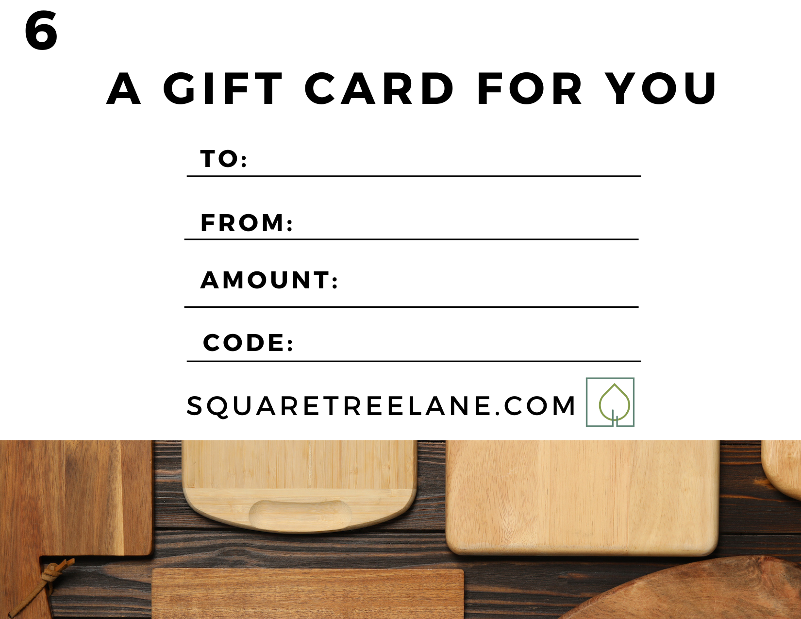 Square Tree Lane Gift Cards