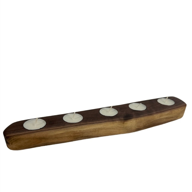 LIVE EDGE 5 TEA LIGHT CANDLE HOLDER