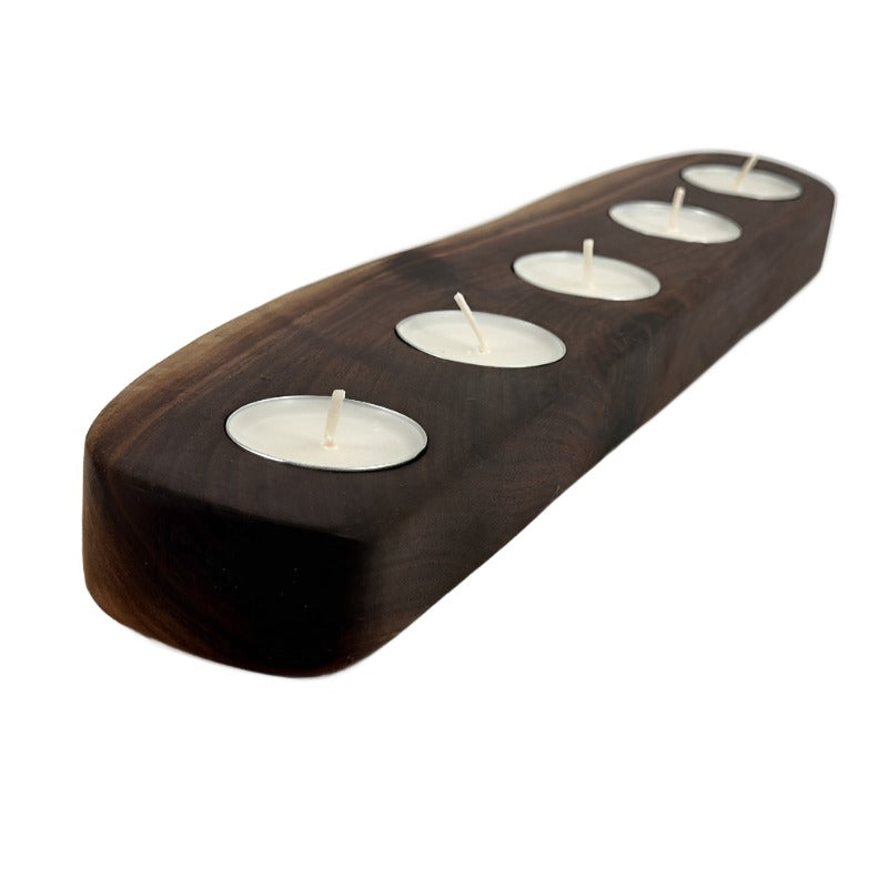 LIVE EDGE 5 TEA LIGHT CANDLE HOLDER