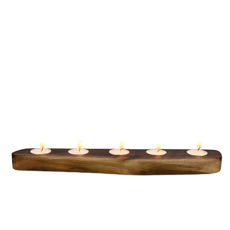 LIVE EDGE 5 TEA LIGHT CANDLE HOLDER