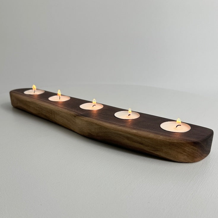 LIVE EDGE 5 TEA LIGHT CANDLE HOLDER