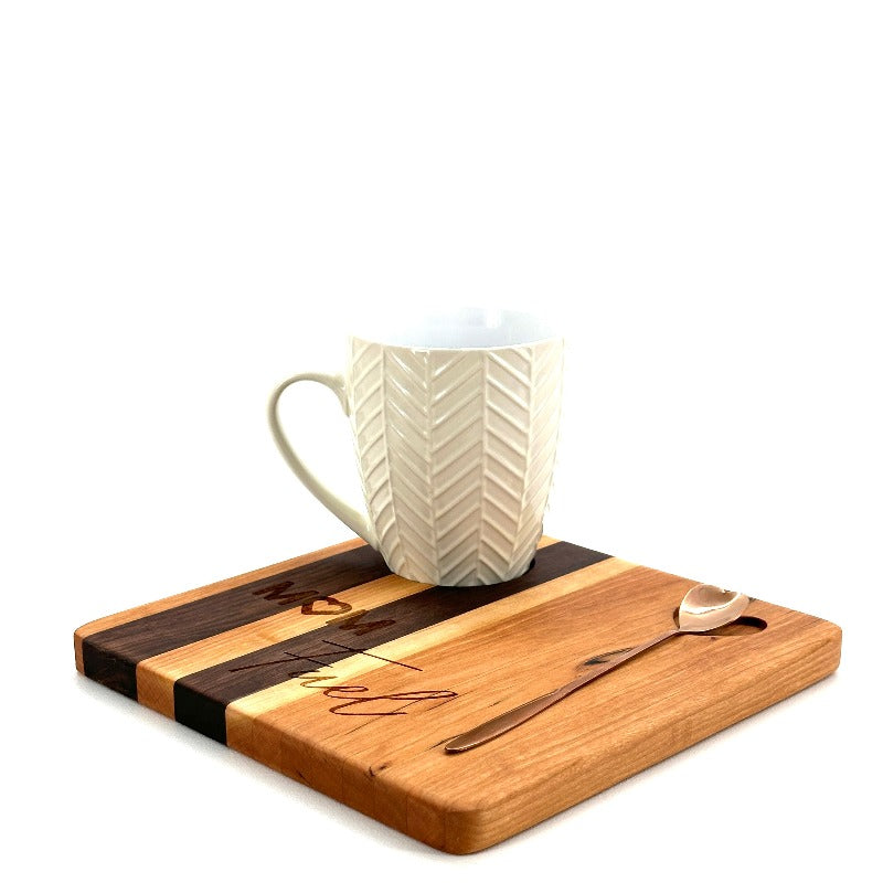 Mini Café Board in Cherry & Walnut Hardwood