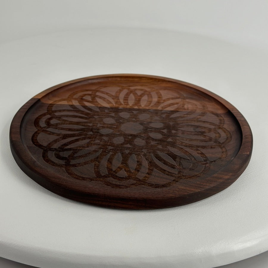 Mandala Charcuterie Tray in Walnut