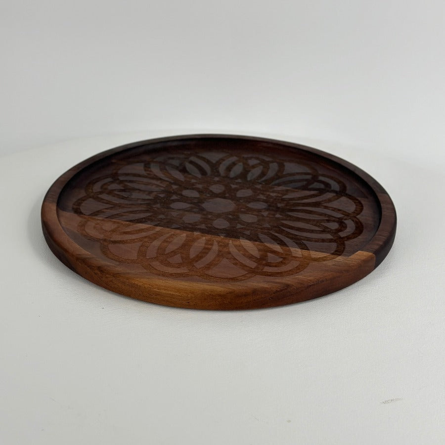 Mandala Charcuterie Tray in Walnut