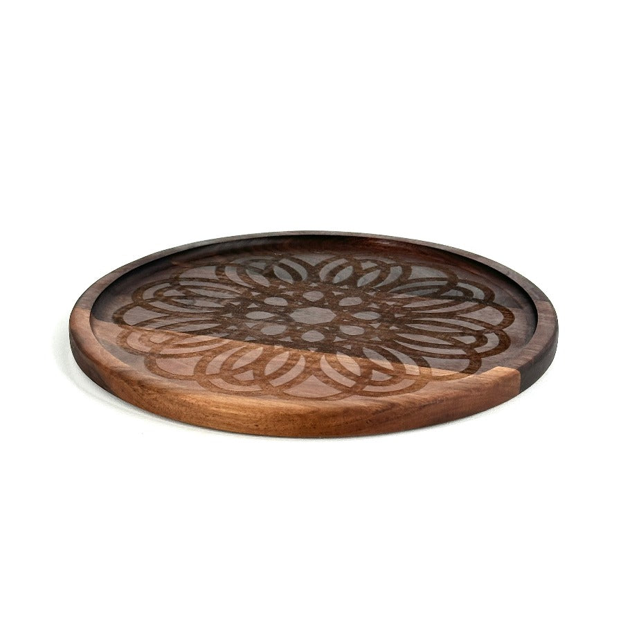 Mandala Charcuterie Tray in Walnut