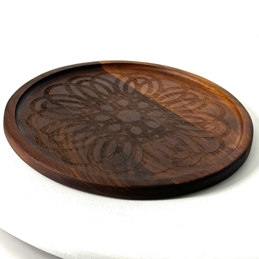 Mandala Charcuterie Tray in Walnut