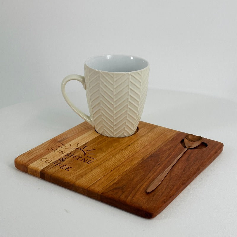 Mini Café Board in Cherry Hardwood