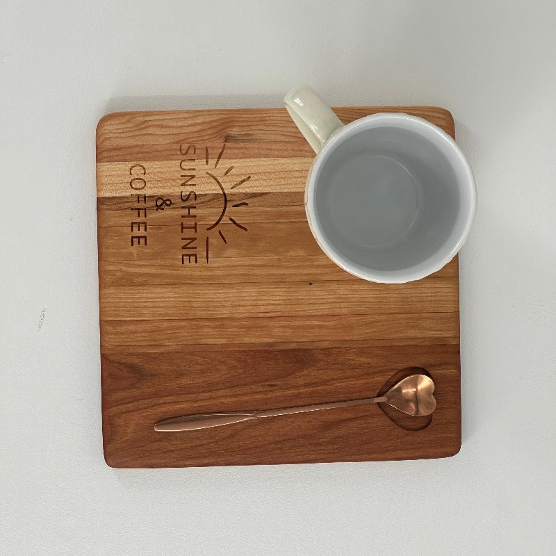 Mini Café Board in Cherry Hardwood