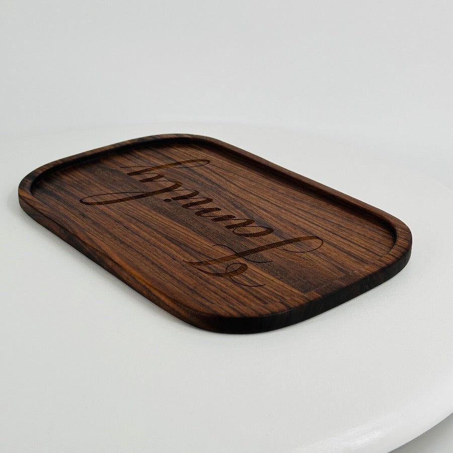 Rounded Rectangle Walnut Charcuterie Board