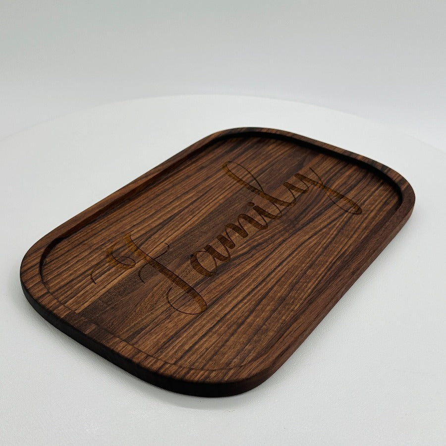 Rounded Rectangle Walnut Charcuterie Board