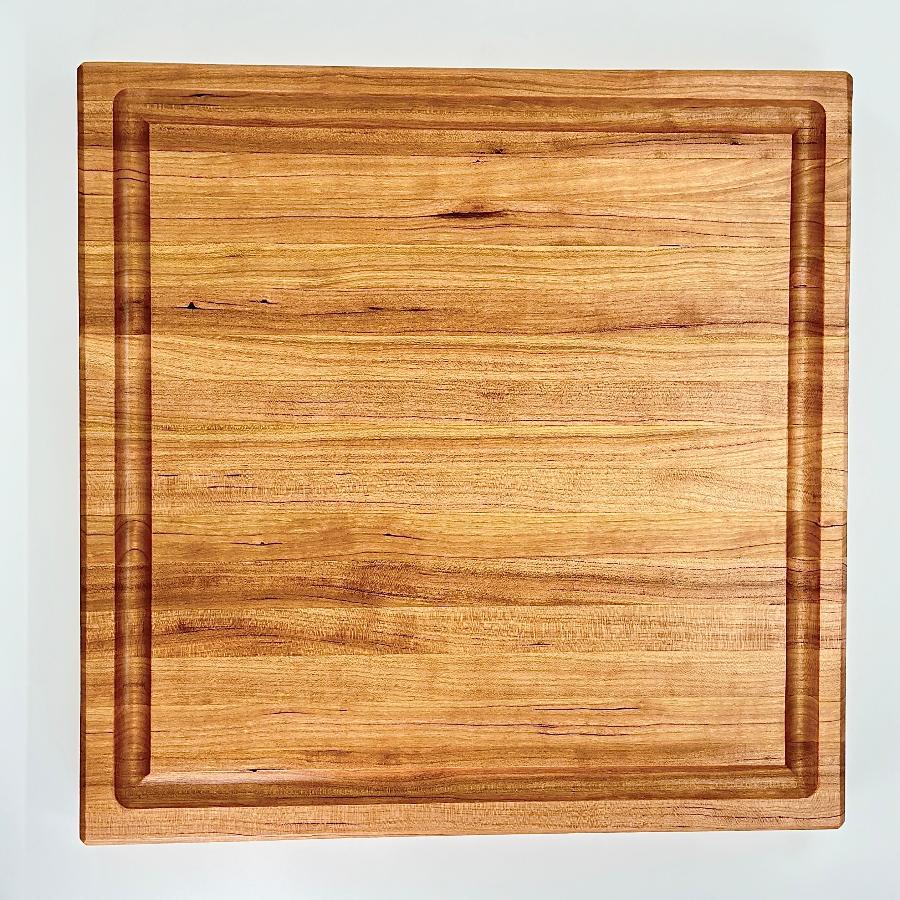 Overhead image cherry cutting block.