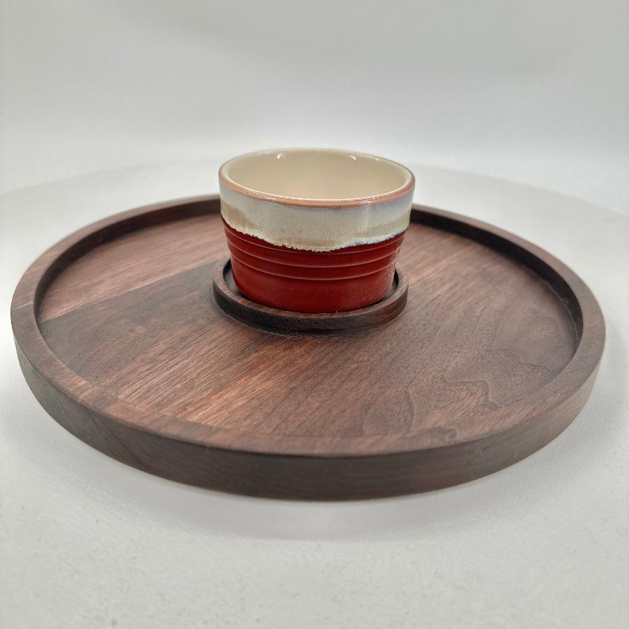 Walnut Charcuterie Board with Free Holiday Ramekin