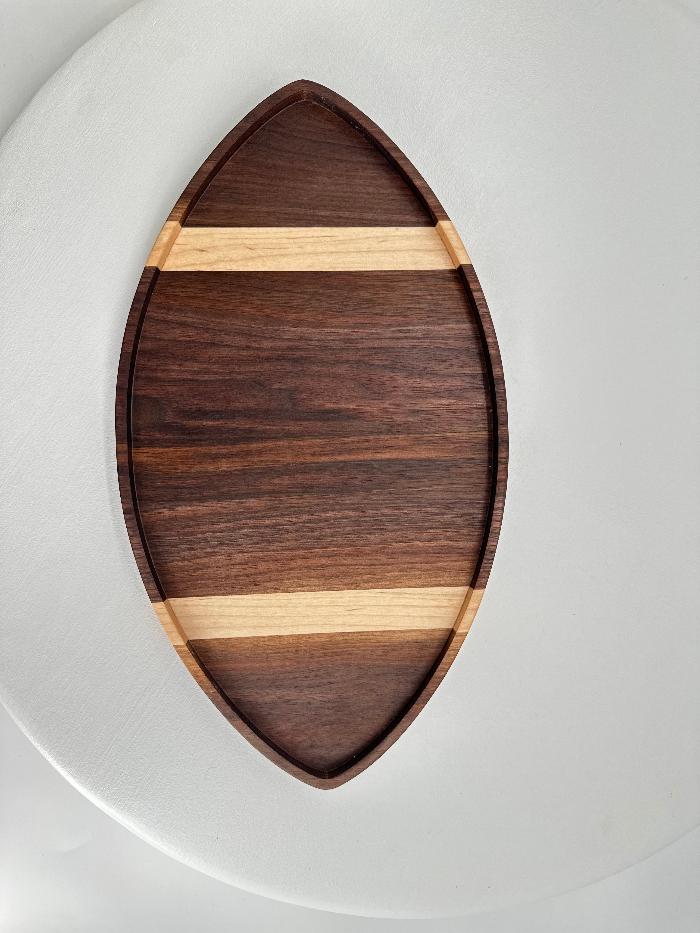 WALNUT AND MAPLE FOOTBALL BOARD (DISCOUNT)