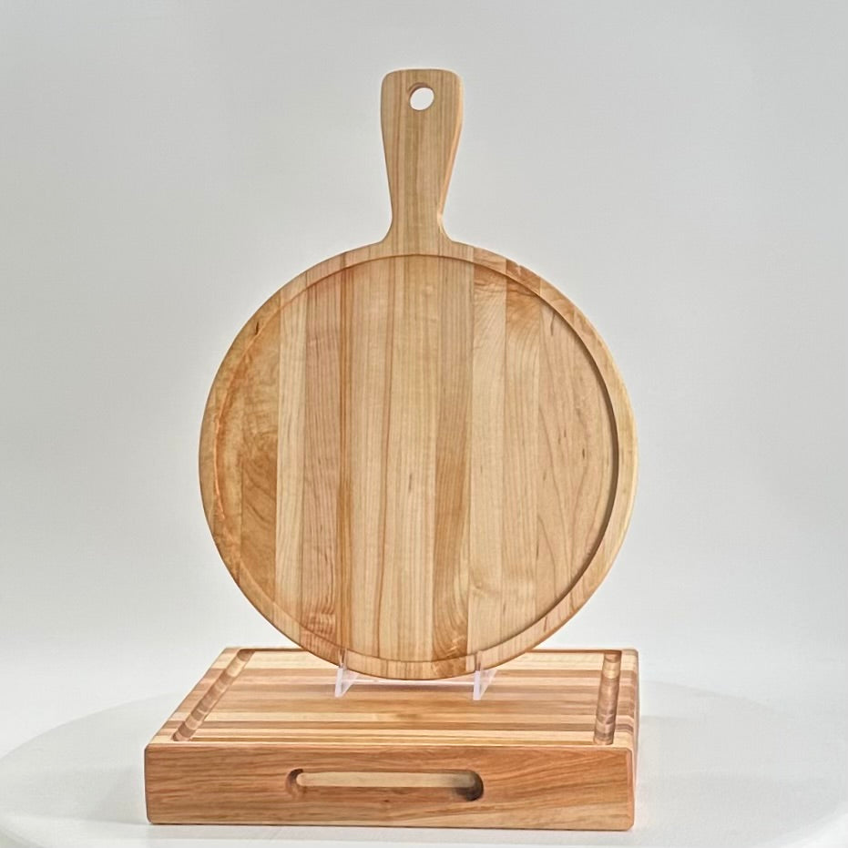 12 Inch Cherry Block And Paddle (Introductory Price)