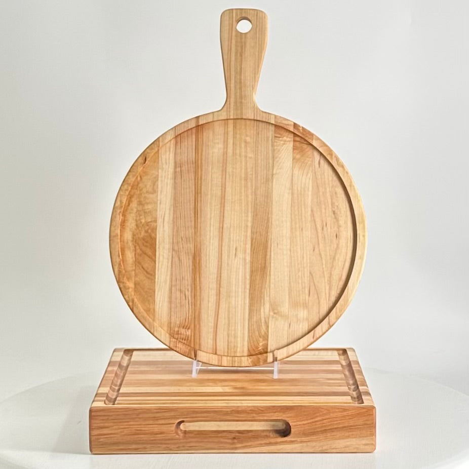 12 Inch Cherry Block And Paddle (Introductory Price)