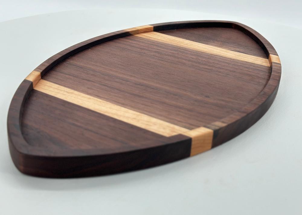 WALNUT AND MAPLE FOOTBALL BOARD