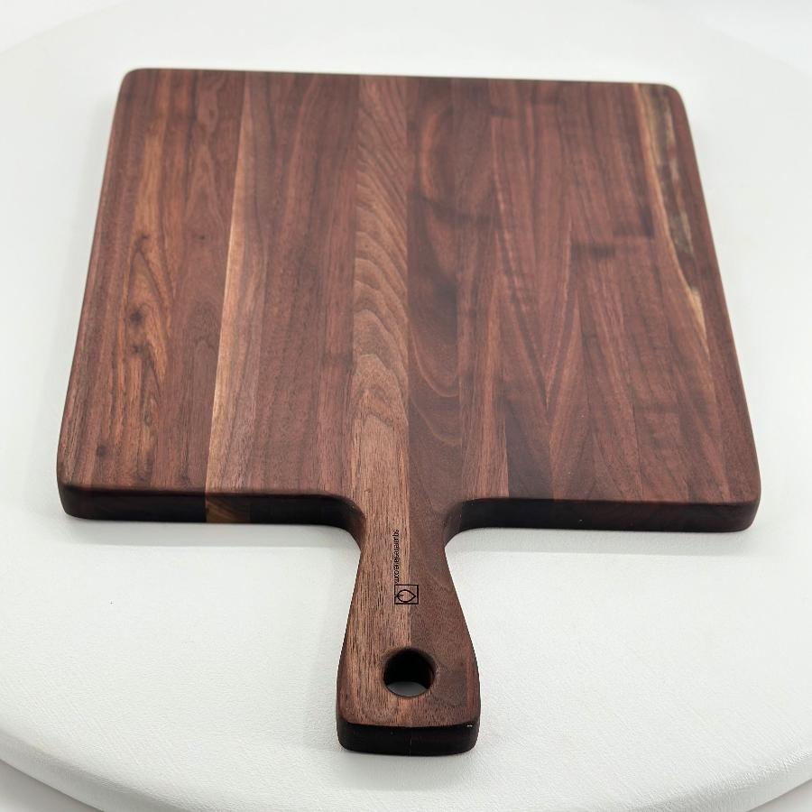 Square Walnut Paddle Style Charcuterie Board