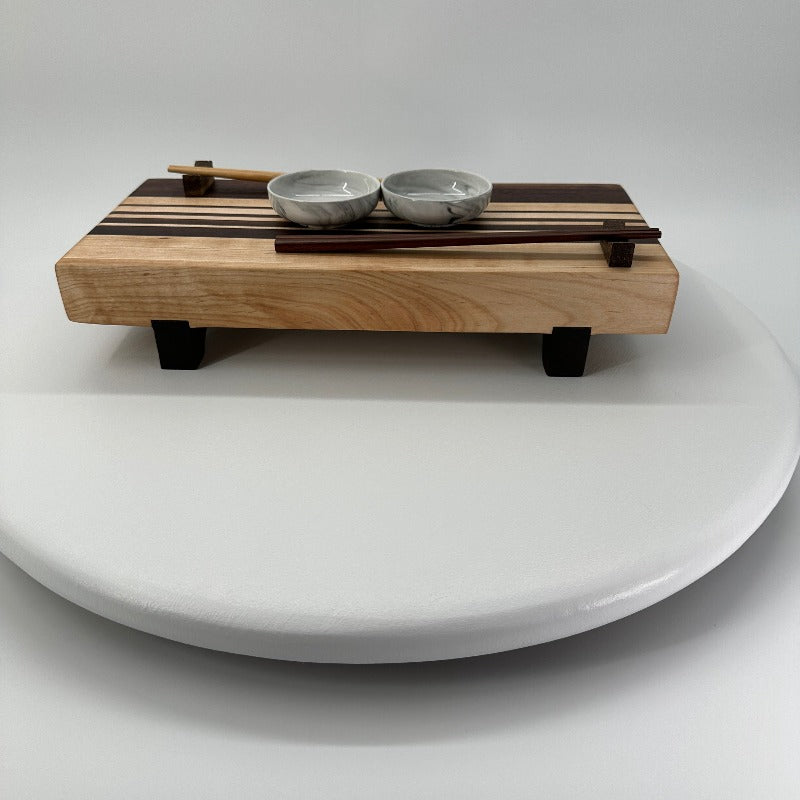 Contemporary Maple & Walnut Sushi Board