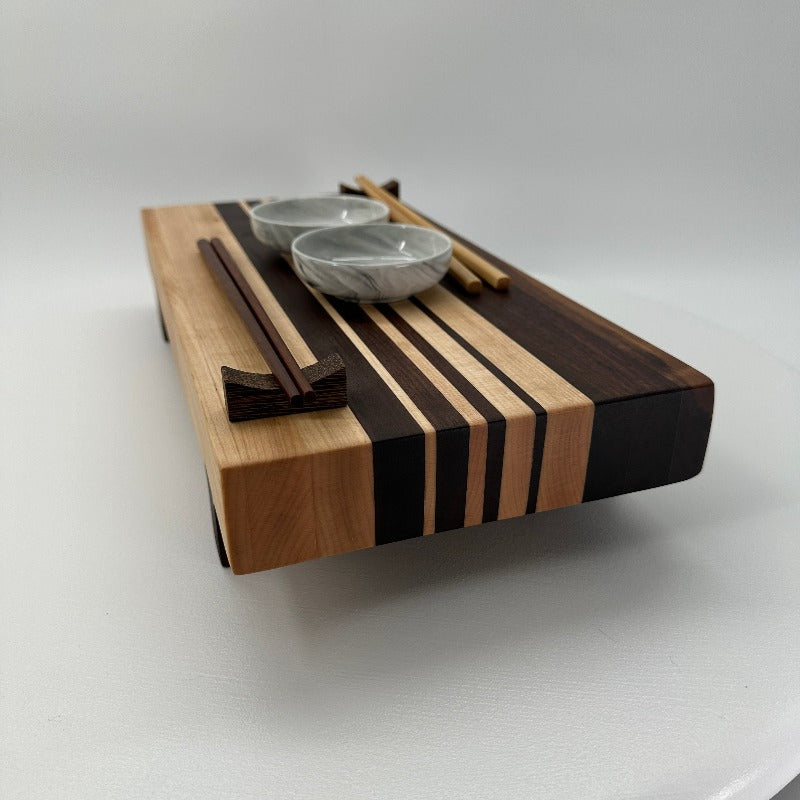 Contemporary Maple & Walnut Sushi Board