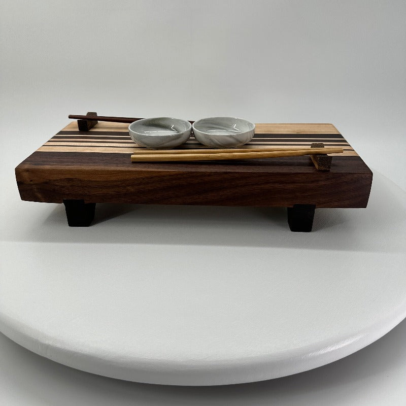 Contemporary Maple & Walnut Sushi Board