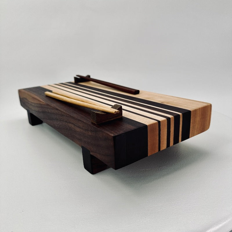 Contemporary Maple & Walnut Sushi Board