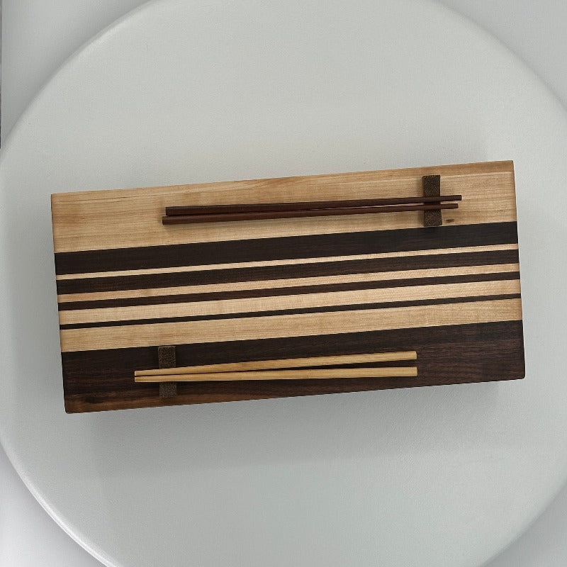 Contemporary Maple & Walnut Sushi Board