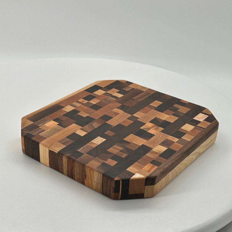 Mosaic Pattern End Grain Cutting Board