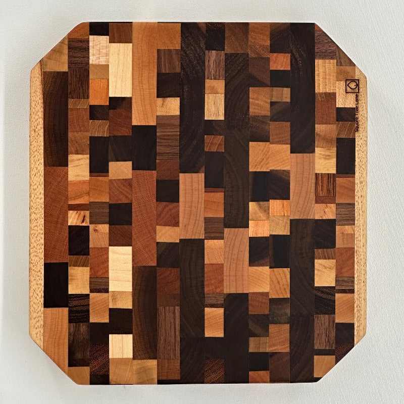 Mosaic Pattern End Grain Cutting Board