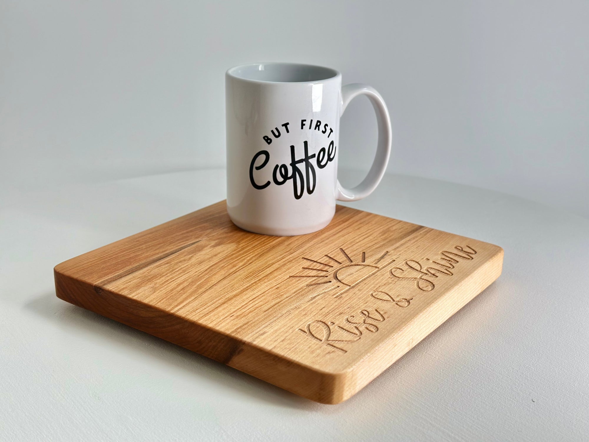 Rise & Shine Café Board with Coordinating Mug