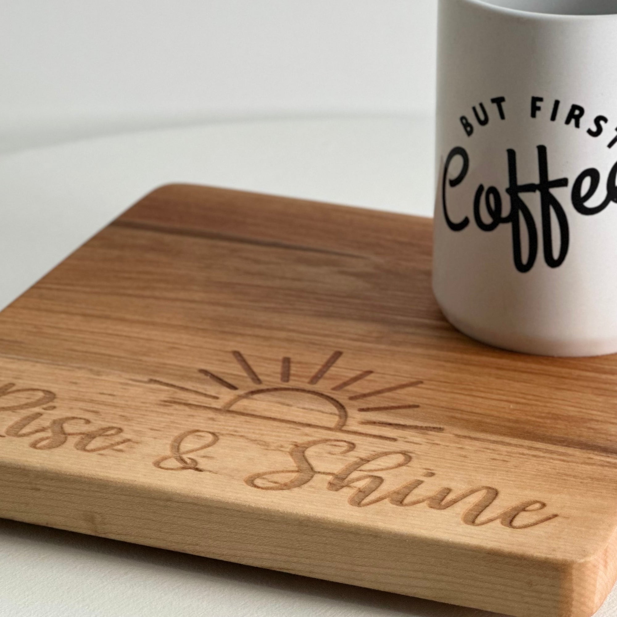 Rise & Shine Café Board with Coordinating Mug