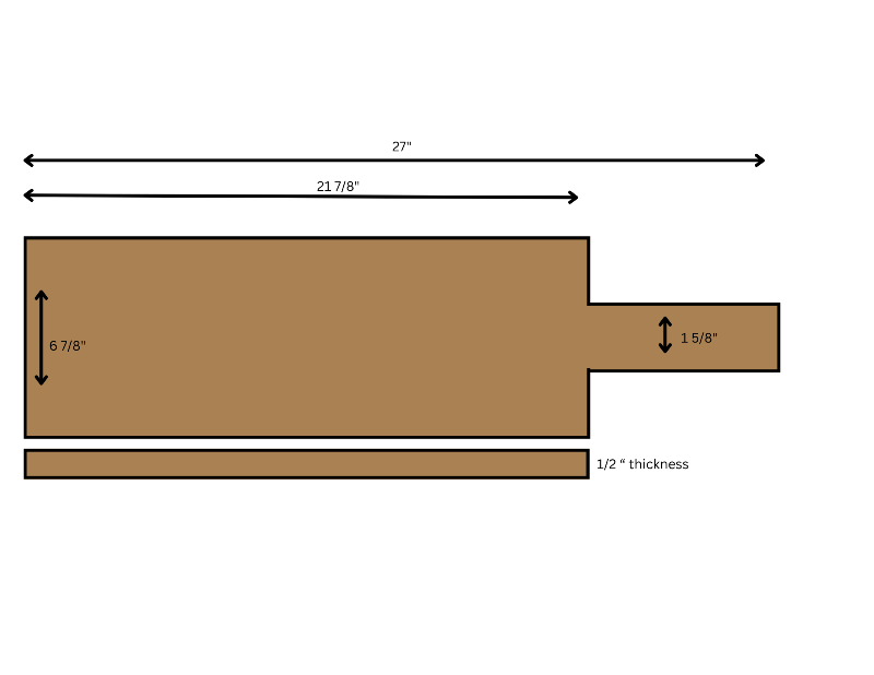 Extra Long Walnut Charcuterie Board