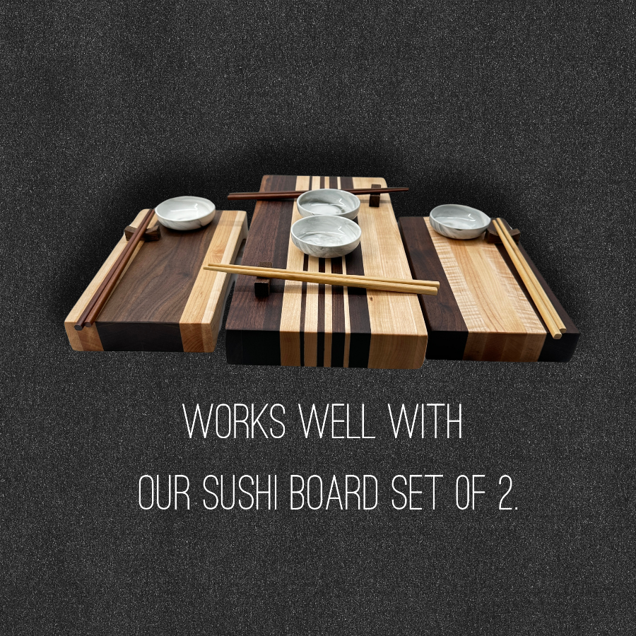 Contemporary Maple & Walnut Sushi Board